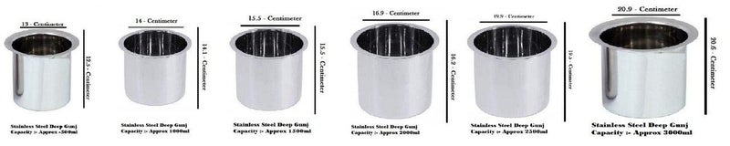 Bartan Star Stainless Steel Deep Gunj, Milk Boiler -Set of 6 - Image 4