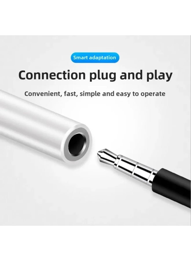 For Apple Earphones Adapter Line 3.5 To Lightning Mobile Phone Adapter Microphone Sound Card Conversion Line Made In China-Interface Form:Single-listen To Songs, Wire Control, Call, Live Broadcast (with Packaging)