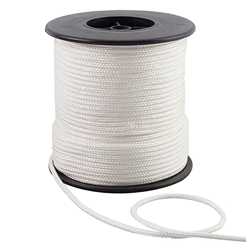 PH PandaHall 3mm 54yard White Parachute Cord Nylon Rope Cord Blinds String Braided Lift Shade Cord for Windows Repair Gardening Plant Cord for Camping Hiking Outdoor Activities - Image 1