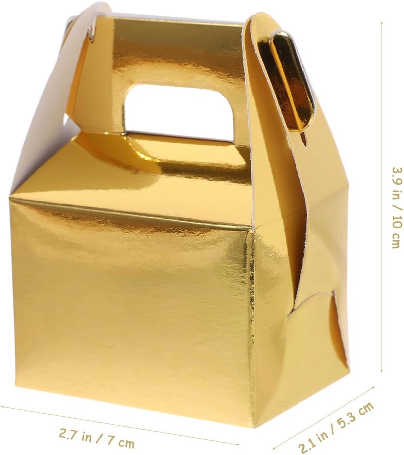 TOPPERFUN 30pcs Gold Boxes Party Treat Boxes 10x7cm Small Candy Favor for Wedding Souvenirs and Party Supplies - Image 2
