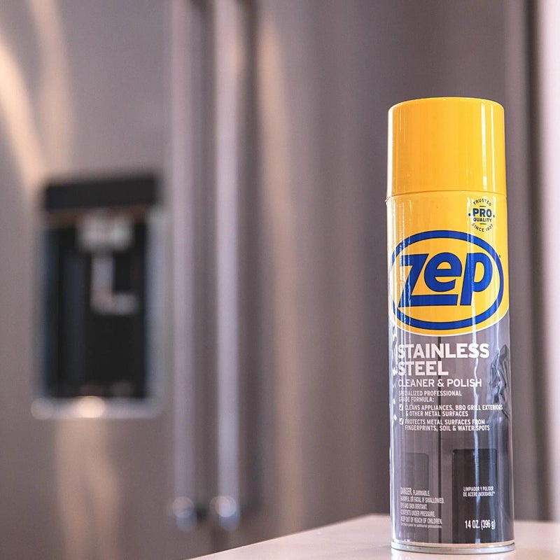 Zep Stainless Steel Cleaner and Polish 14 ounces - ZUSSTL14 - Protects Metal Surfaces from Fingerprints, Soil and Waterspots - Image 2