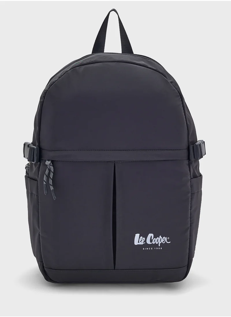 Lee Cooper Logo Detail Zip Closure Backpack