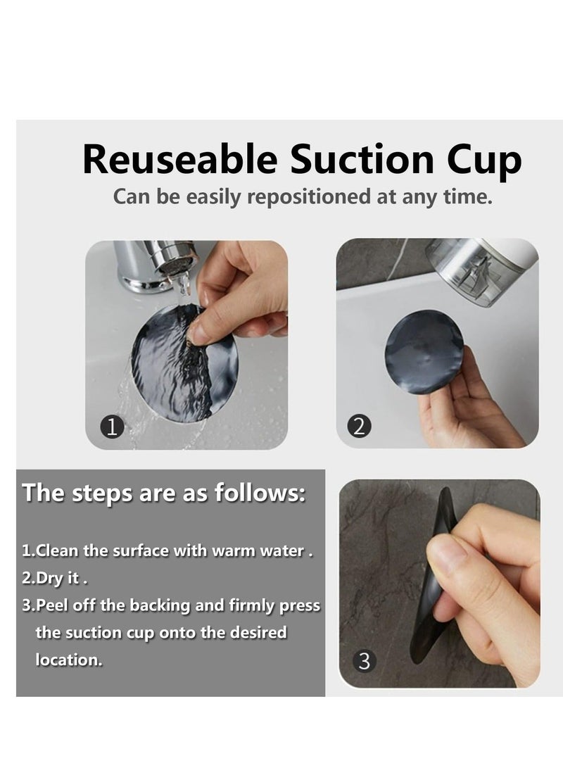 Shower Head Holder, Adjustable Suction Wand Bracket Wall Mount Base, Punch Free, White - Image 4