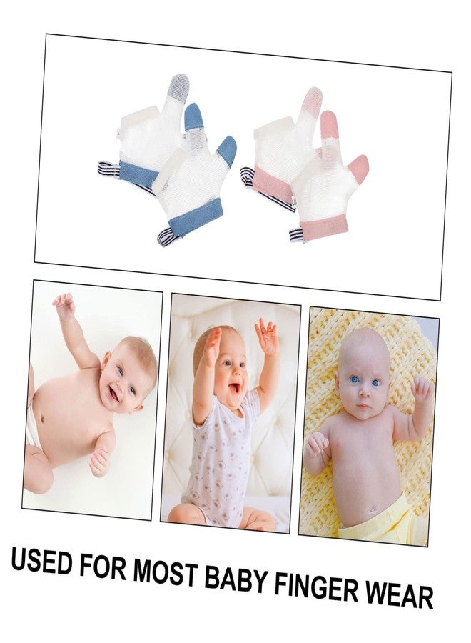 JOINPAYA Thumb Sucking Stop Gloves for Infants 2 Pairs Finger Protective Gloves Breathable Design Suitable for Babies to Prevent Finger Biting and Sucking Random Color - Image 3