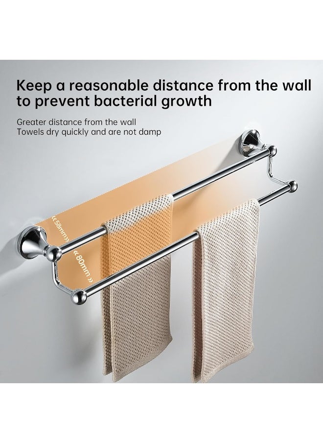 BRIMIX Bath Towel Rack Wall Mounted Double Towel Bar Bathroom Hardware Accessories Towel Holder - pzsku/Z49D3573672141B6676CBZ/45/_/1737379696/5caa032a-bf49-4a12-a4f6-f9204a9a2cd0