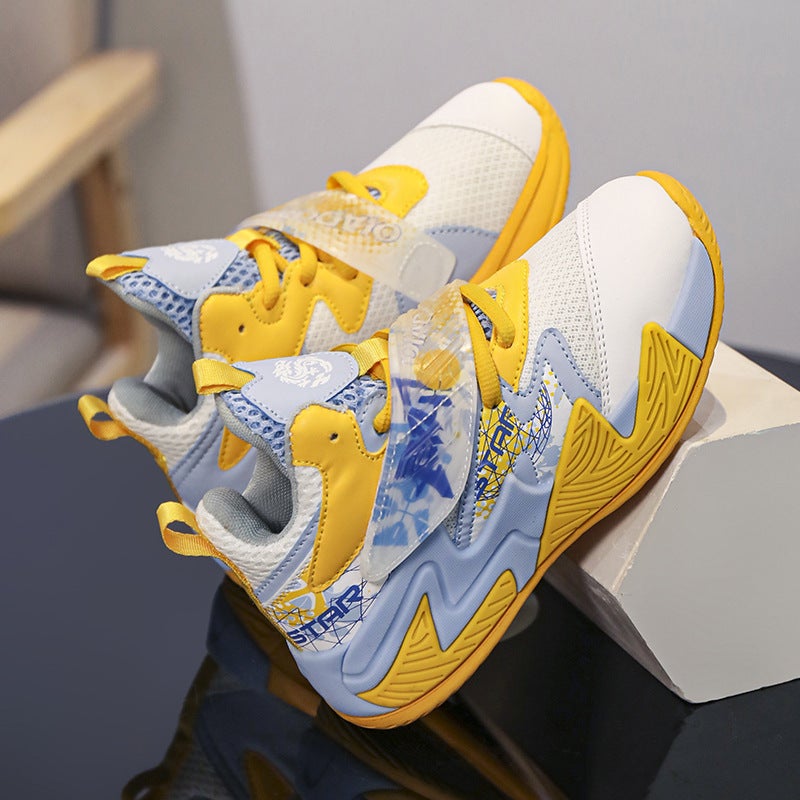 Boys' Shoes Autumn Children'S Sneaker Middle And Large Children'S Basketball Shoes Boys Training Shock Absorbing Running Shoes - Image 3
