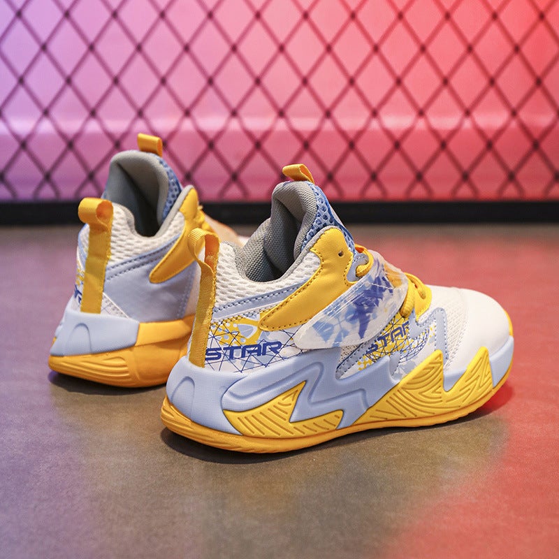 Boys' Shoes Autumn Children'S Sneaker Middle And Large Children'S Basketball Shoes Boys Training Shock Absorbing Running Shoes - Image 5