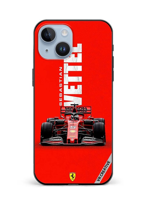 Protective Case Cover For Apple iPhone 15 F1 Racing Car Design Multicolour