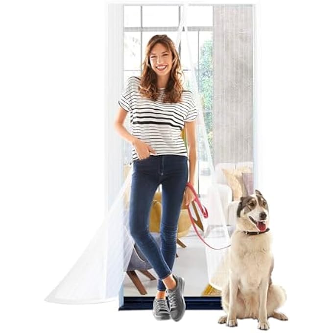 Magnetic Fly Screen For Doors And Windows, 140 X 240 Cm - Ideal For Balconies, Easy To Install, Insect Protection With Fine Mesh, Automatic Closing - Image 1