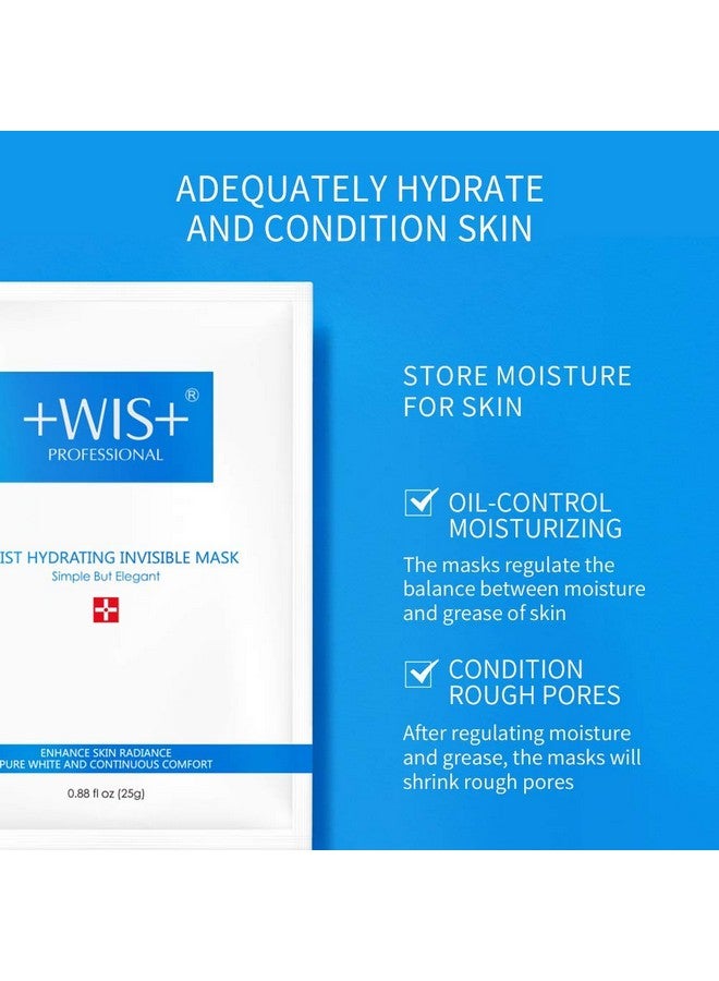 +WIS+ WIS Intensive Hydrating Smoothing Face Facial Sheet Mask 10 Packs, Deeply Moisturizing with Hyaluronic Acid-Witch Hazel for Oil Control & Shrink Pores-Firming & Anti Aging for Men＆Women - Image 2