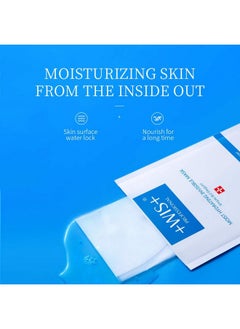 +WIS+ WIS Intensive Hydrating Smoothing Face Facial Sheet Mask 10 Packs, Deeply Moisturizing with Hyaluronic Acid-Witch Hazel for Oil Control & Shrink Pores-Firming & Anti Aging for Men＆Women  - Image 5