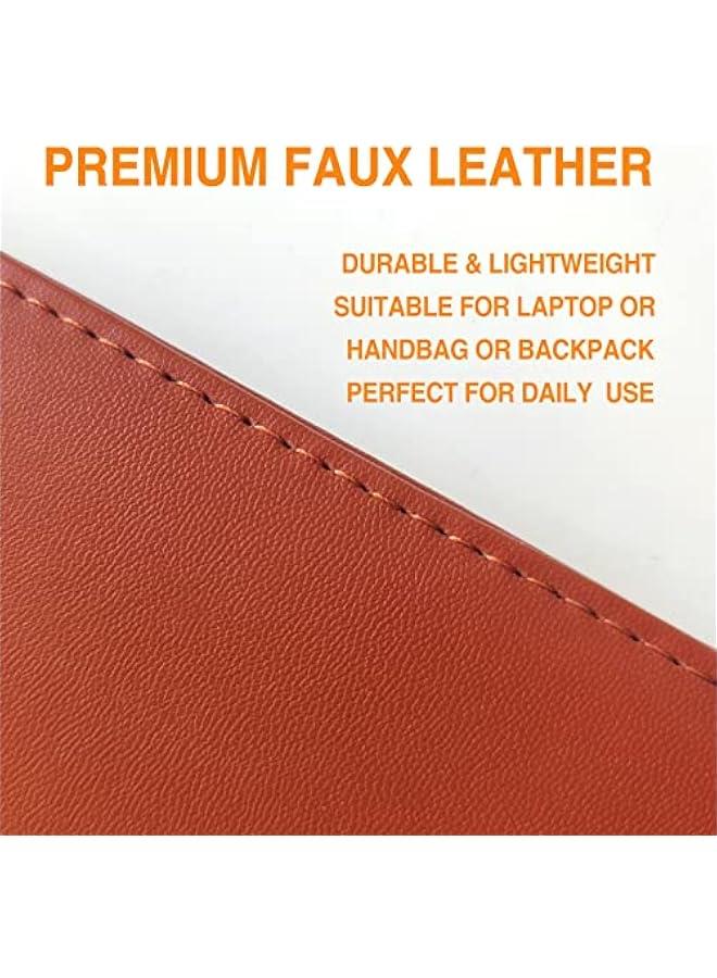 Arabest Red Brown Leather Portfolio Business Organizer Document Planner Storage Legal Pad Holder Phone Men Women.  - Image 4