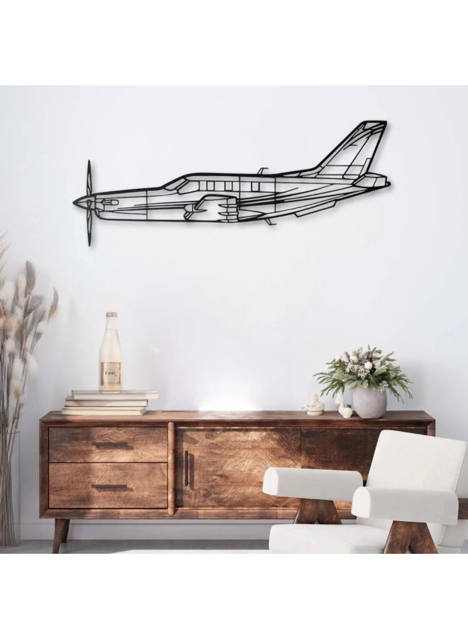 TBM Metal Wall Decor with Dahir Airplane Motif - Image 1