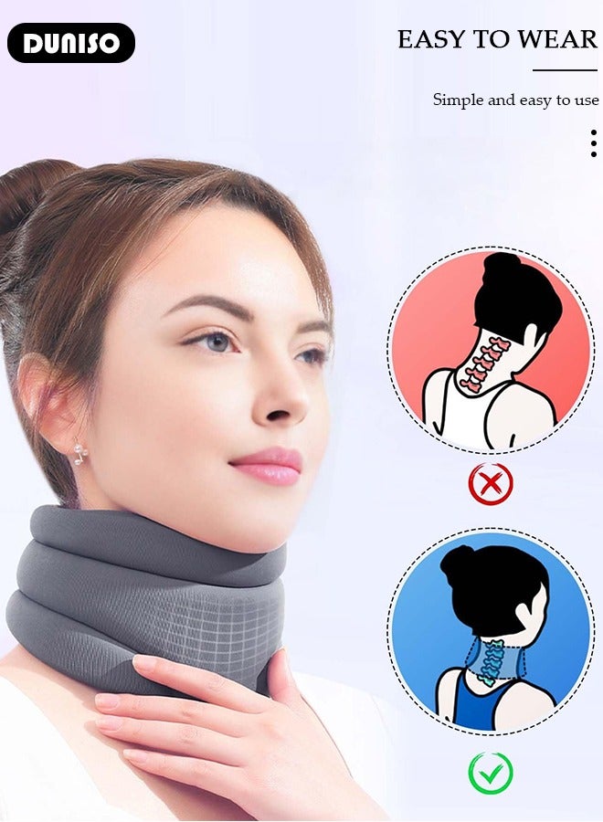 DUNISO Neck Brace, Cervicorrect Neck Brace,Neck Protector for Sleeping, Neck Support Brace for Women Men, Cervical Collar for Relief Neck Pain, Soft Foam Neck Support Brace Keep Vertebrae Stable  - Image 5