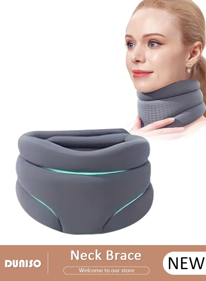 DUNISO Neck Brace, Cervicorrect Neck Brace,Neck Protector for Sleeping, Neck Support Brace for Women Men, Cervical Collar for Relief Neck Pain, Soft Foam Neck Support Brace Keep Vertebrae Stable  - Image 1