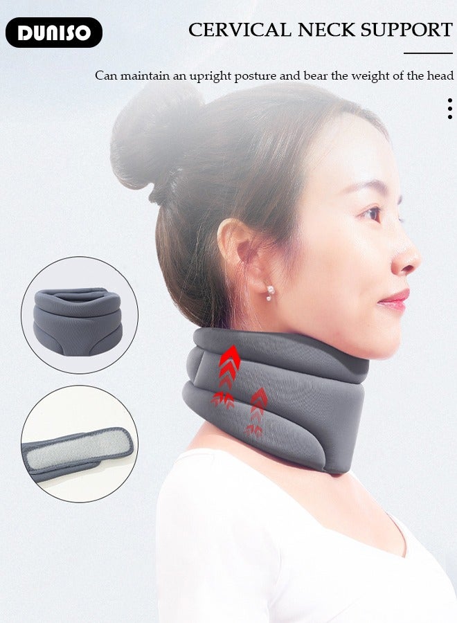 DUNISO Neck Brace, Cervicorrect Neck Brace,Neck Protector for Sleeping, Neck Support Brace for Women Men, Cervical Collar for Relief Neck Pain, Soft Foam Neck Support Brace Keep Vertebrae Stable  - Image 2