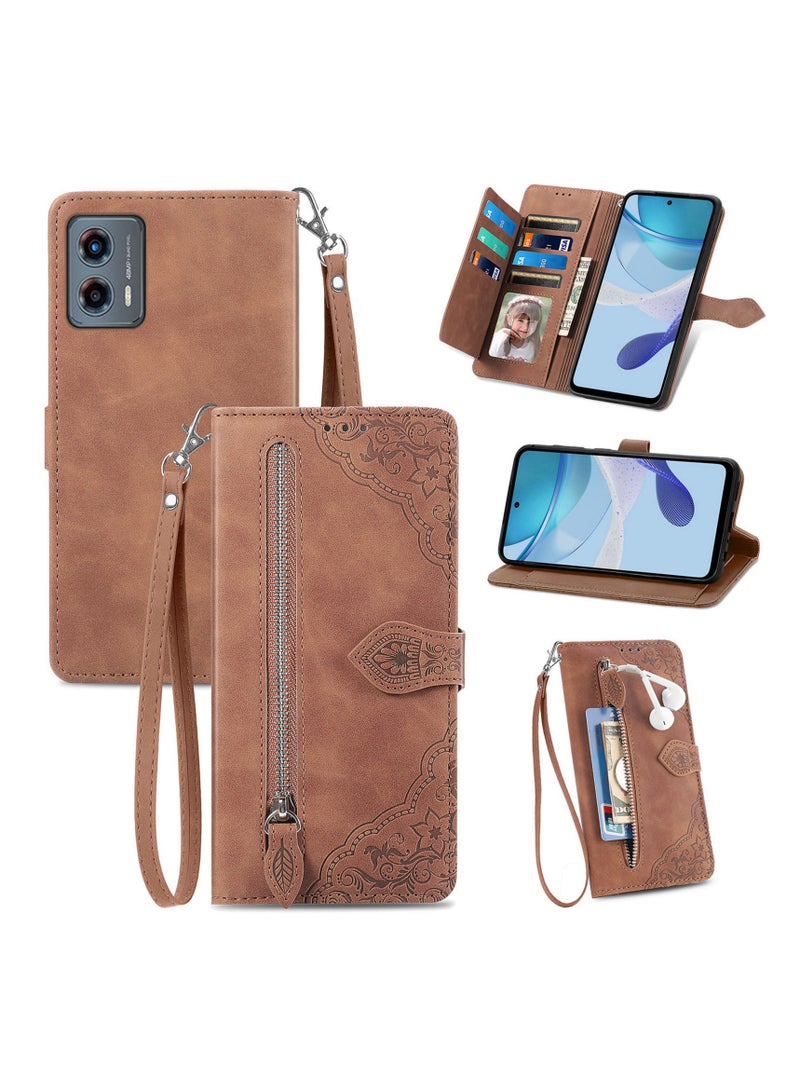 عام Motorola G 5G 2023 جراب جلد هاتف مطبوع بنقشة ملفتة، حافظة جهاز Motorola G 5G 2023 بتصميم أنيق لحماية بطاقة الـ PU - Image 4