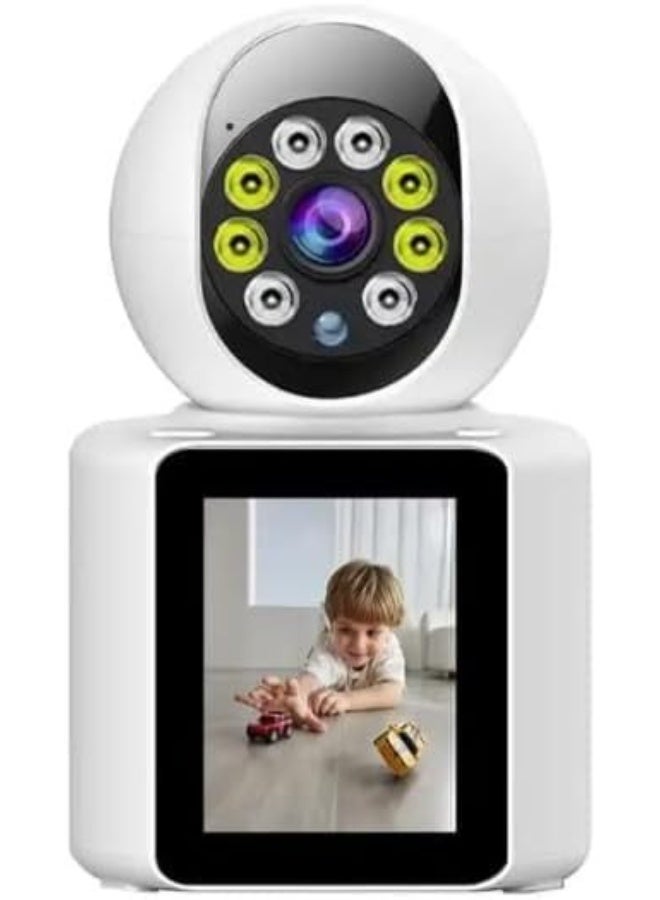 UV Enterprises Two Way Video Wifi Camera 1080P Calling Hd One-Click Infrared Night Vision Baby Monitoring Camera, Cctv Ip Smart Auto Tracking Monitor, Motion Detecti Smart WiFi Video Calling Camera with Screen Indoor Security Camera - Image 1