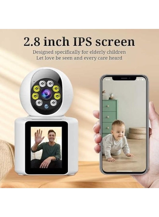 UV Enterprises Two Way Video Wifi Camera 1080P Calling Hd One-Click Infrared Night Vision Baby Monitoring Camera, Cctv Ip Smart Auto Tracking Monitor, Motion Detecti Smart WiFi Video Calling Camera with Screen Indoor Security Camera - Image 4