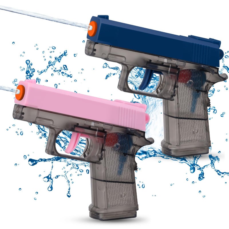 COOLFOX 2 Pack Water Guns for Kids Squirt Gun Water Blaster Soaker Water Pistol Toys for Toddlers Child Boys Girls Ideal Summer Gifts for Swimming Pool Beach Party Outdoor Shooting Game Water Fighting Toy - Image 3