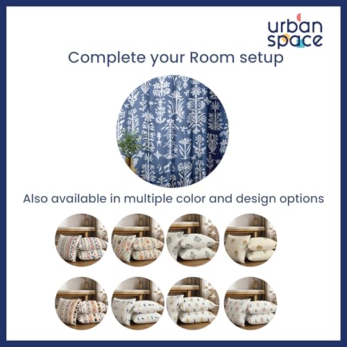 Urban Space Decorative Cotton 200 TC Cushion Cover Set of 3, 16 Inch X 16 Inch Cushion Covers for Sofa, Bedroom, Living Room (Twigs Indigo Blue, Cushion Cover 40Cm X 40Cm, Set of 3) - Image 5
