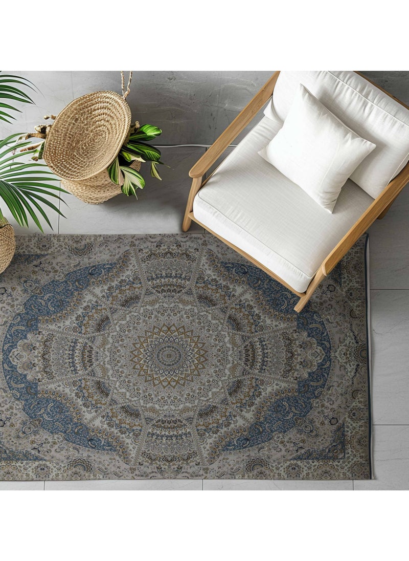 Alkaffary - Carpet Bashayer ultra-soft, luxurious comfort with multiple size options to fit all home spaces, Blue - Image 1