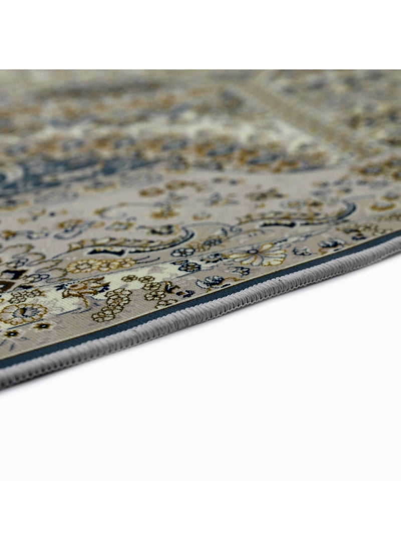 Alkaffary - Carpet Bashayer ultra-soft, luxurious comfort with multiple size options to fit all home spaces, Blue - Image 1