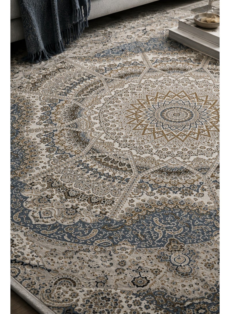 Alkaffary Bashayer Area Rug, Living Room & Majlis Rug, Luxury Heritage Arabic Design High-Quality Materials, 165X260 cm, - Image 3