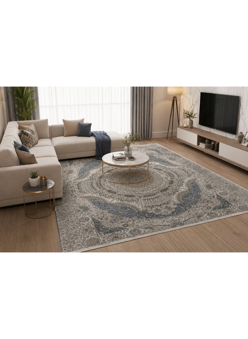 Alkaffary Bashayer Area Rug, Living Room & Majlis Rug, Luxury Heritage Arabic Design High-Quality Materials, 165X260 cm, - Image 4