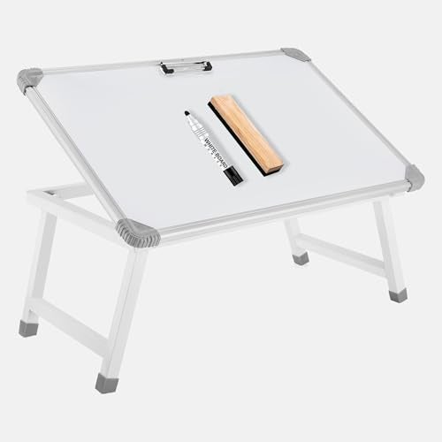 Eduway Multipurpose White Board Study Laptop Table for Student | with Adjustable Height Bed Table for Kids | Portable Laptop Table for Home, Office & Presentation | Include with 1 Marker & 1 Duster - Image 1