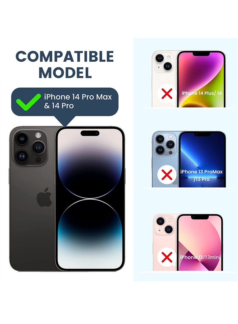 Camera Lens Protector, Keep Original Camera HD Glass Metal Camera Lens Screen Cover Film for iPhone 14 Pro Max / 14 Pro Accessories Black - Image 2