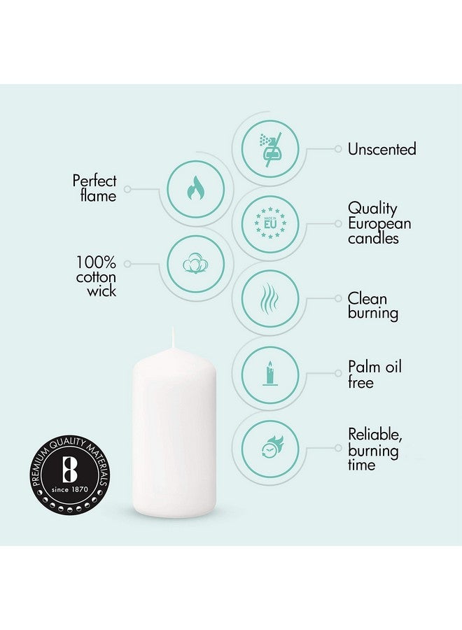 Bolsius White Pillar Candles - 2x3 Inches - 20 Pack Unscented - Premium European Quality - Dripless, Smokeless, and Clean Burning Household Candles - Perfect for Wedding, Party, Dinner, And Home Décor - Image 5