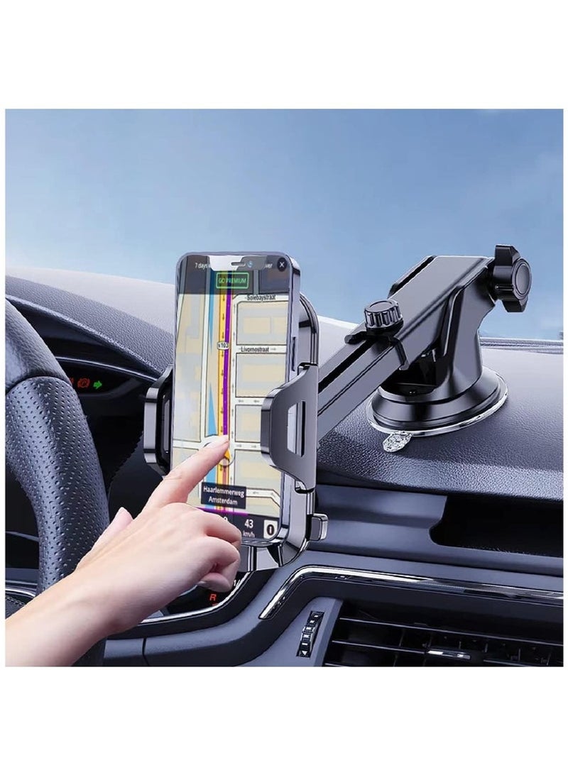 Earldom Universal Car Phone Mount for Dashboard, Windshield & Air Vent - Long Arm Strong Suction Cell Phone Holder for Car, Adjustable Cradle for iPhone, Samsung & All Smartphones, Easy Installation, Secure & Stable - Image 5