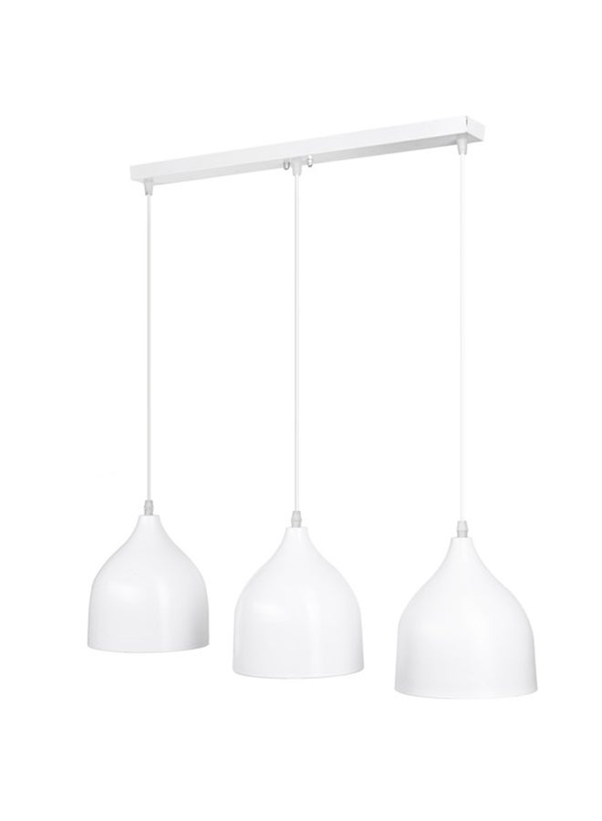 El Rawda Lighting Naomi Triple Ceiling Lamp | modern decorative LED E27 pendant light ceiling lamp hanging | suitable for any room | Color: White | Size: 70x70 cm - Image 2