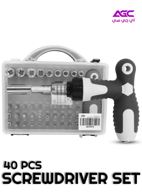 AGC 40 Pcs Screwdriver Set Heavy Duty Professional Multi purpose Screwdriver Series