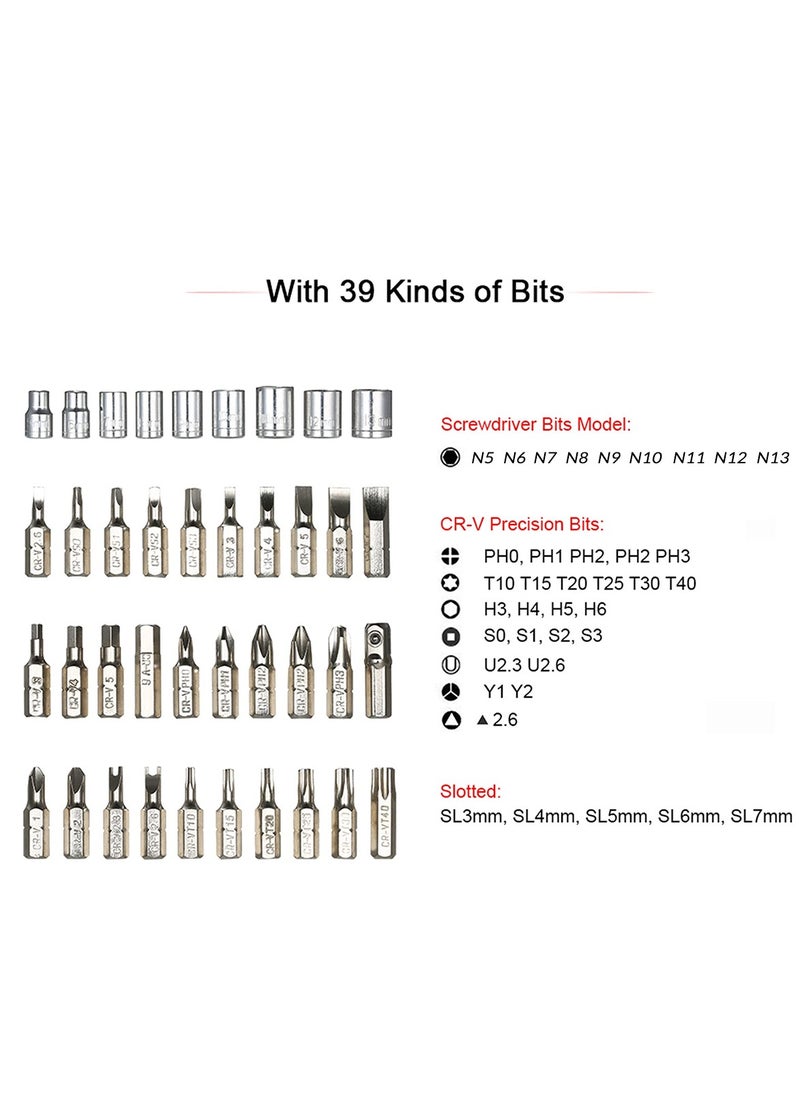 AGC 40 Pcs Screwdriver Set Heavy Duty Professional Multi purpose Screwdriver Series
