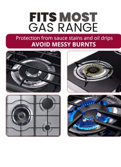 SYOSI Gas Burner Cover Liners 10Pcs Round Disposable Liners 9" Aluminum Foil Bib Liners for Kitchen Gas Range Catch Oil Grease Food Spills Keep Gas Edge Clean for Home Kitchen  - Image 2