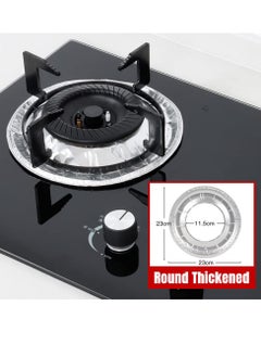 SYOSI Gas Burner Cover Liners 10Pcs Round Disposable Liners 9" Aluminum Foil Bib Liners for Kitchen Gas Range Catch Oil Grease Food Spills Keep Gas Edge Clean for Home Kitchen  - Image 5