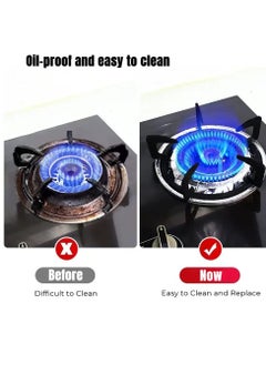 SYOSI Gas Burner Cover Liners 10Pcs Round Disposable Liners 9" Aluminum Foil Bib Liners for Kitchen Gas Range Catch Oil Grease Food Spills Keep Gas Edge Clean for Home Kitchen  - Image 4