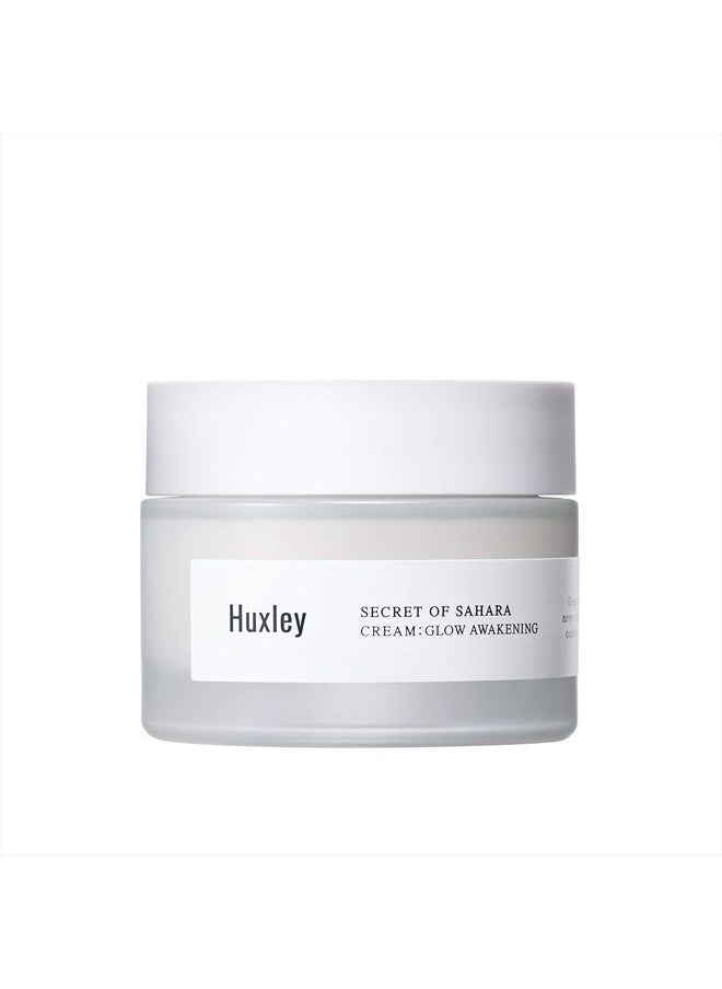 Huxley Secret of Sahara Cream Glow Awakening 1.69 fl. oz. | Korean Facial Cream | With B3 Niacinamide and Glutathione Complex for a Naturally Brighter Complexion  - Image 1