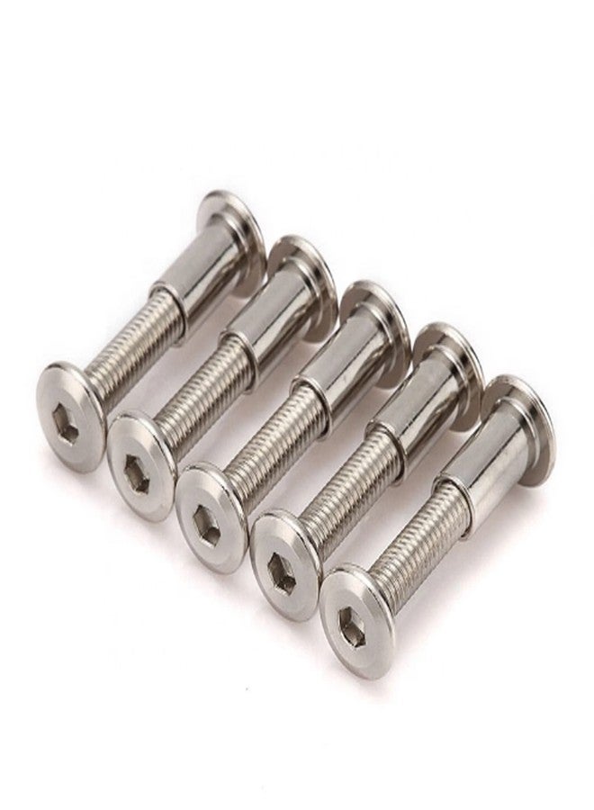 RELY+ Rely®⇒VP INDUSTRIES (Combo Set -20 Pcs) M6x20 mm Nickel Allen JCB Screw with JCB Female Sleeve Barrel Nut With Allen Key 1 Pc | Fastener for Joining Wood Boards, Cabinets, Cupboards,Chairs & Beds - Image 1