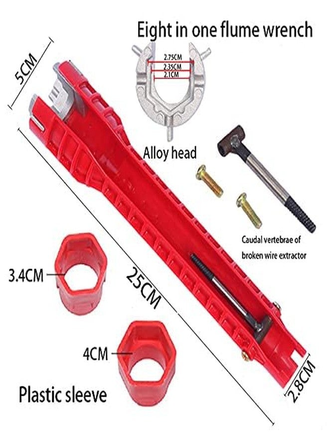 A AND S Tools Basin Wrench Faucet And Sink Installer 8-In-1,Multi-Purpose Plumbing Tool Multifunctional Repair Installation Hand Tools For Toilet, - Image 2