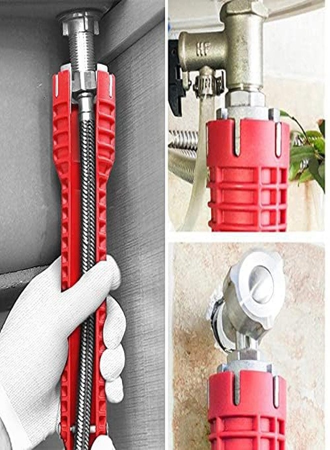 A AND S Tools Basin Wrench Faucet And Sink Installer 8-In-1,Multi-Purpose Plumbing Tool Multifunctional Repair Installation Hand Tools For Toilet, - Image 5