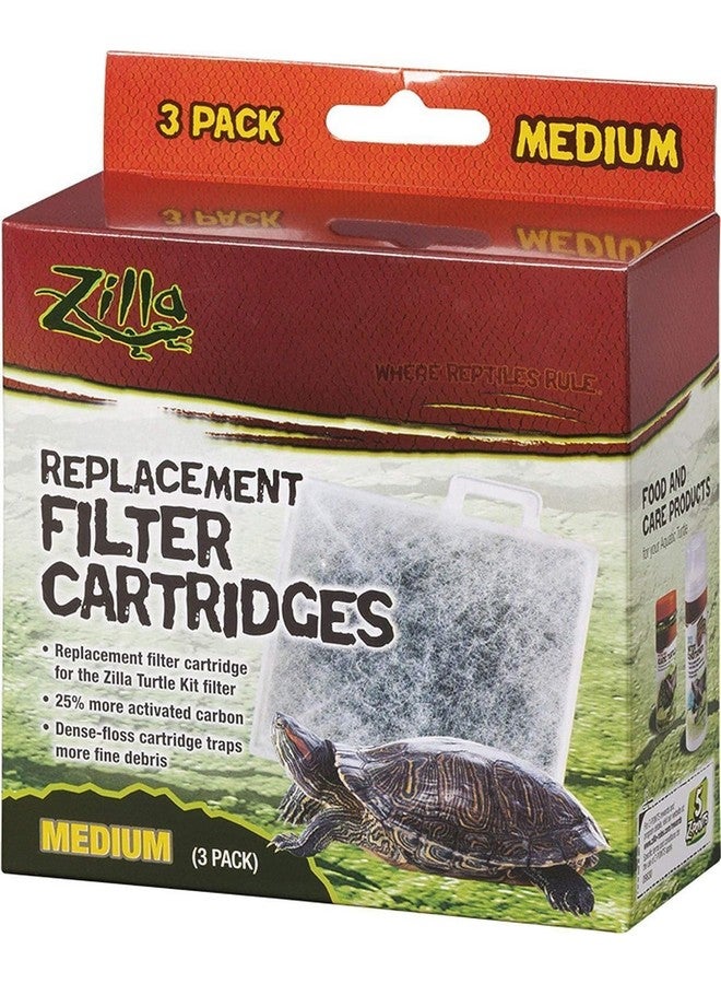 Zilla (4 Pack) Basking Platform Replacement Filter Cartridges For Aquarium (3 Filters Per Pack) - Image 1