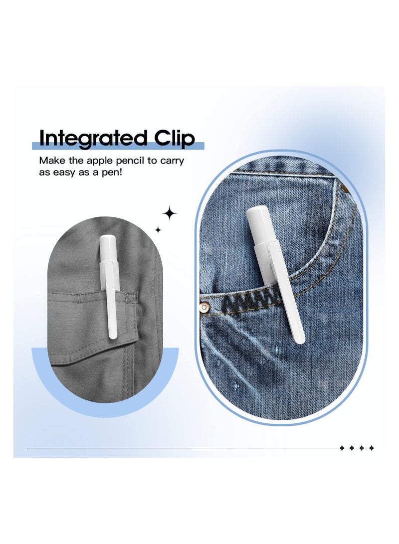 SYOSI Holder Case Fit Apple Pencil 1st Gen, Retractable Tip Cap Fit New iPad 10th Gen 2022, iPad 9th Gen 2021, iPad 8th Gen 2020, iPad 6th 9.7 2018, iPad Mini 5th Gen Pencil Case Pencil (White) - Image 4