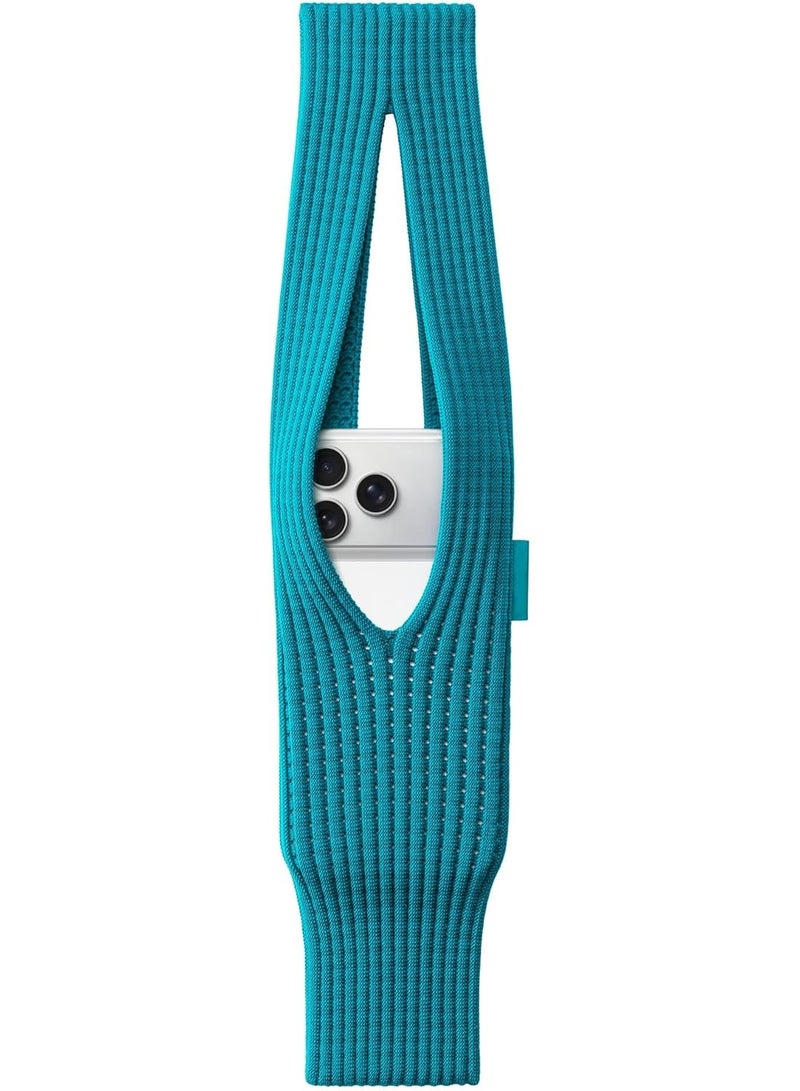 ELTRAZONE iPhone Pocket 80CM Single-Shoulder Phone Pocket Mini Short Strap Accessory for All Variants, Lightweight Crossbody Mobile Holder with Secure Fit & Easy Access (Peacock) - Image 1