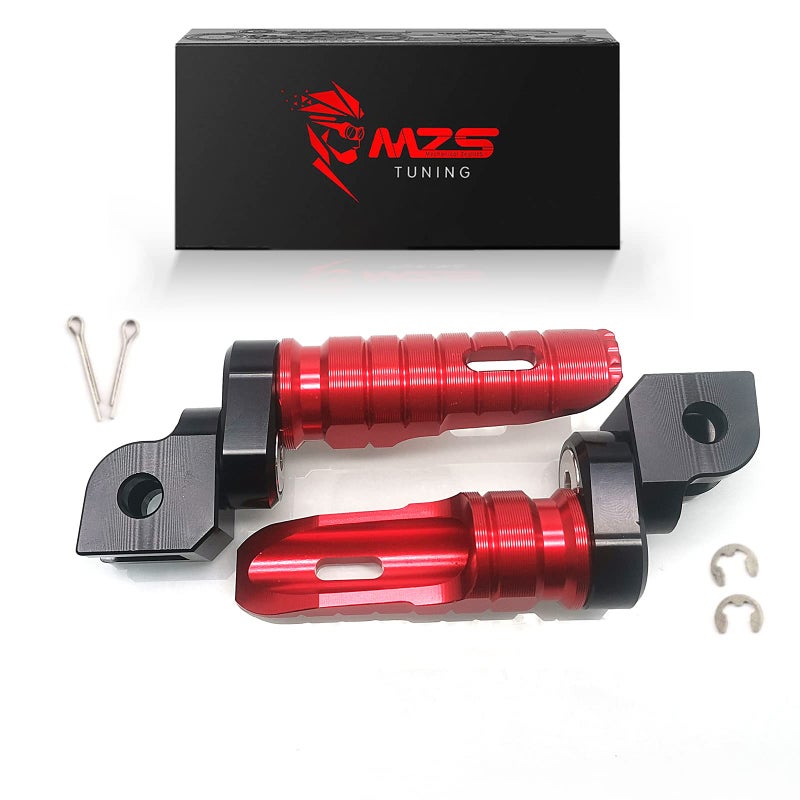 دواسات دراجة نارية MZS قابلة للتعديل مزدوجة للمقدمة دواسات راكب حمراء متوافقة مع GSXR 600 750 1000 GSX250R GSXS750 GSXS1000 GSXS1000F GSF1250 GSX650 SV650 SV1000 DL650 DL1000
