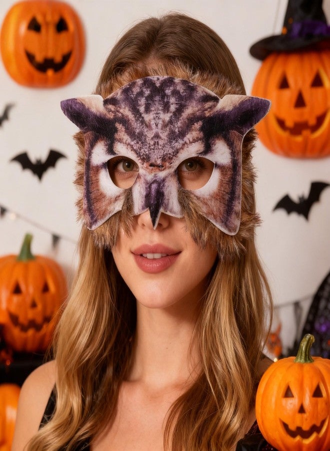 Hosfairy 1Pcs Halloween Owl Mask Animal Owl Mask for Halloween Christmas Easter Masquerade Party Cosplay Props - Image 2