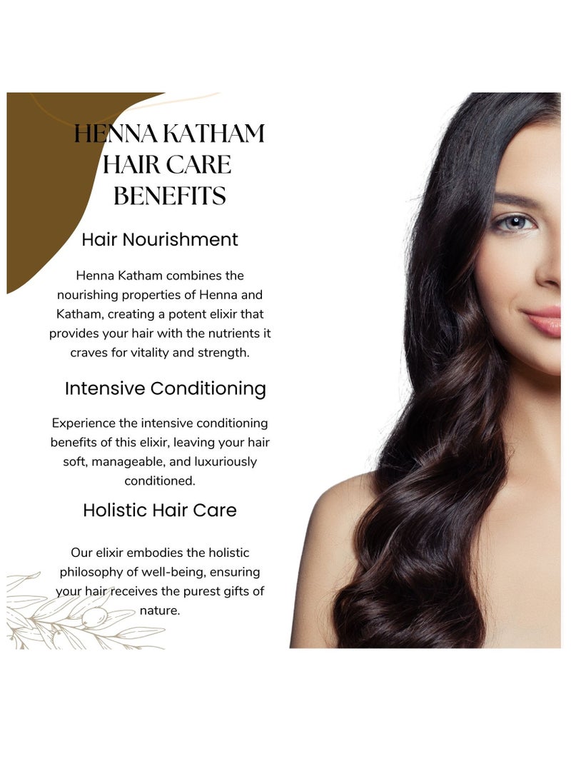 OGAILI Henna Ketham Powder  Hair Mask - strengthen the hair strands - Promotes Hair Growth & Reduces Oiliness -  Chemical-Free Treatment - All Hair Type 100 g - Image 2