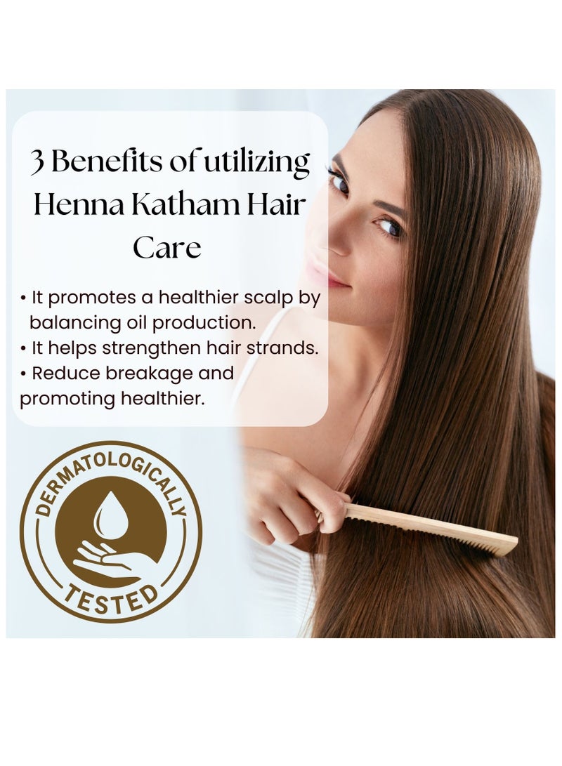 OGAILI Henna Ketham Powder  Hair Mask - strengthen the hair strands - Promotes Hair Growth & Reduces Oiliness -  Chemical-Free Treatment - All Hair Type 100 g - Image 4